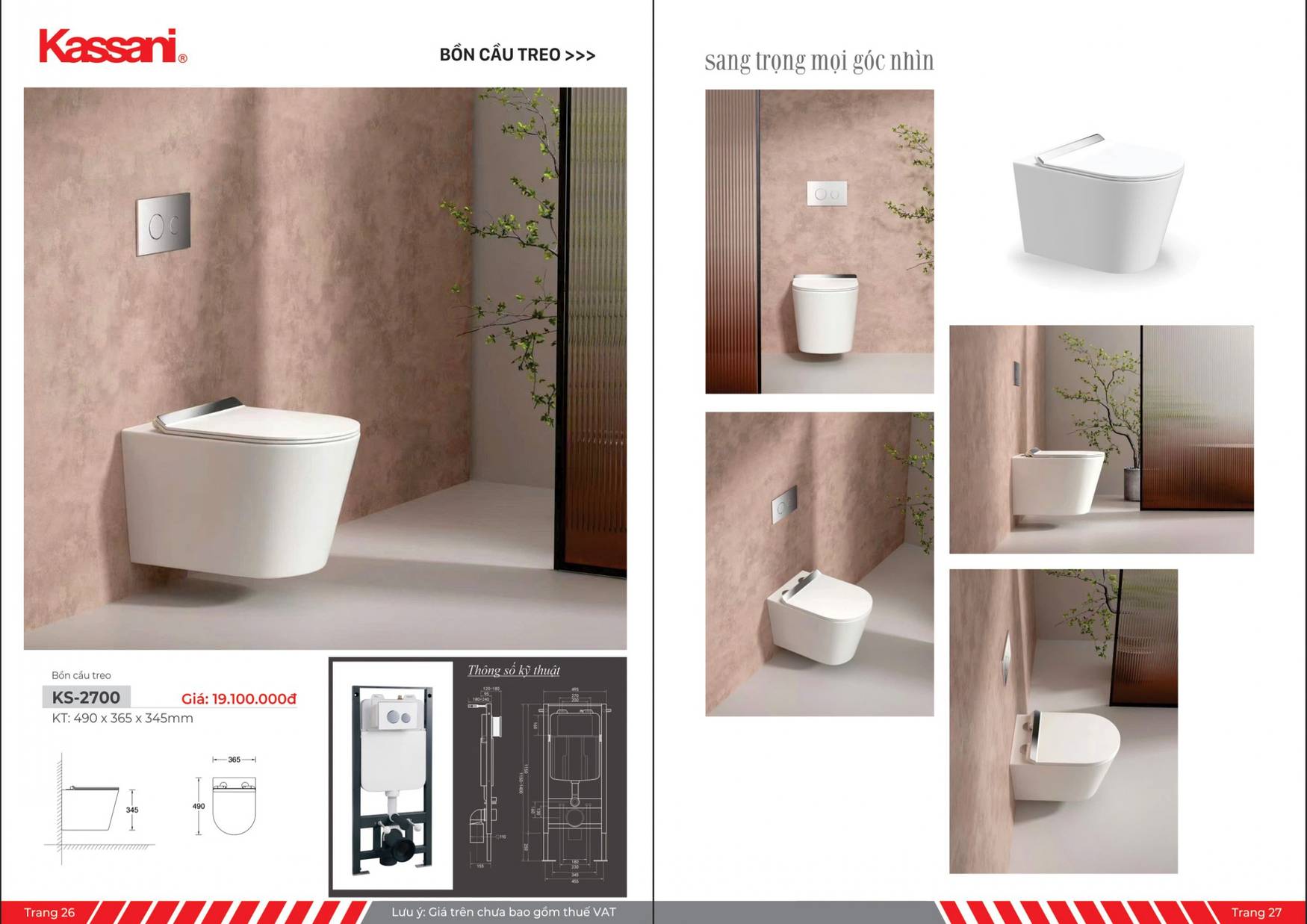 Thiết bị vệ sinh KASSANI bảng giá và Catalogue mới nhất 2025 /Page 15